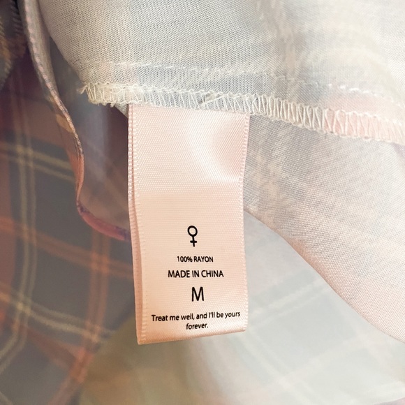 Selkie Victorian Tux Blouse in Cindy Plaid sz Medium BNWT - Picture 7 of 7